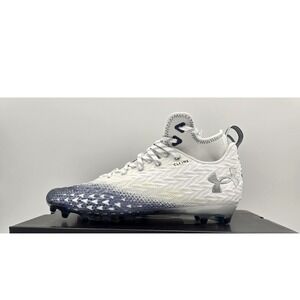 Under Armour Mens UA Spotlight Clone 3.0 MC Football Cleats White/Navy 10.5